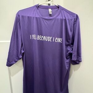Vibrant Purple Men's Tee with Bold Statement